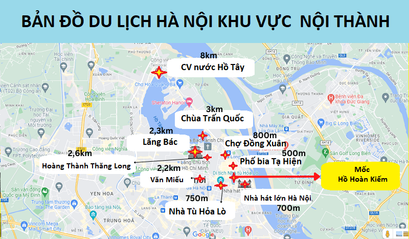 Bản đồ du lịch Hà Nội: Top 20+ địa điểm hấp dẫn nhất!